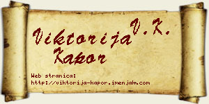Viktorija Kapor vizit kartica